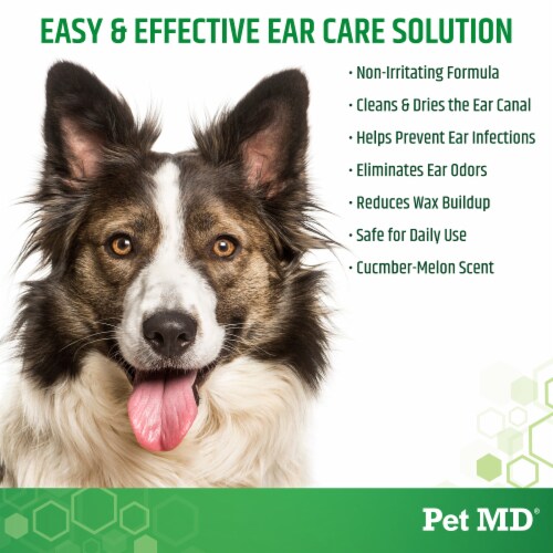 Pet MD Otic Clean Ear Cleanser for Dogs Cucumber Melon Scent 8 oz 8 oz Jay C Food Stores