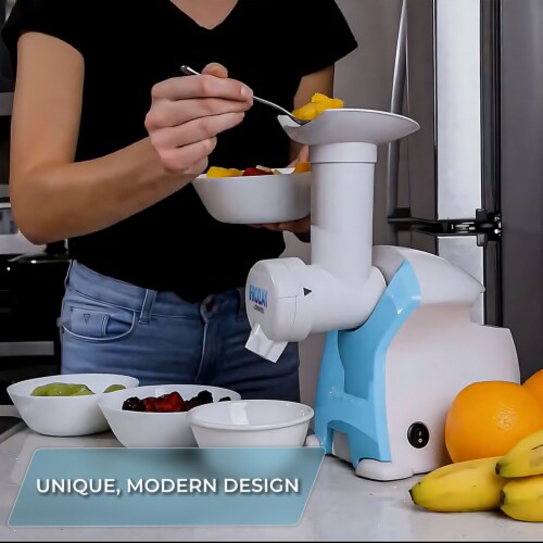 Frozay Dessert Maker 2.8 qt. Color Blue, Vegan Ice Cream & Frozen Yogurt Maker Soft Serve Des Perspective: bottom
