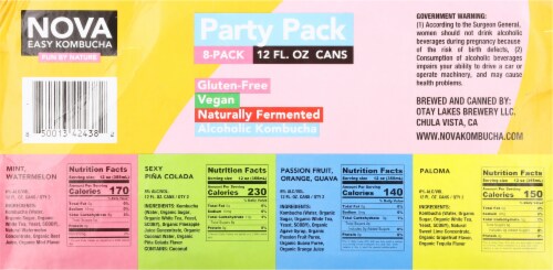 Nova Easy Kombucha Alcoholic Kombucha Party Pack Perspective: bottom