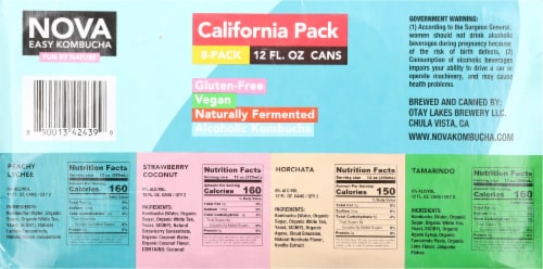 Nova Easy Kombucha Alcoholic Kombucha Party Pack Perspective: bottom