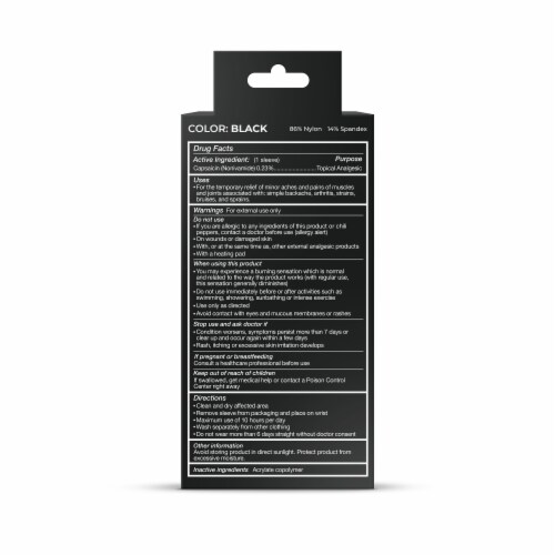 Nufabrx Pain Relieving Wrist Compression Sleeve | For Men & Women | One Size Fits All Perspective: bottom