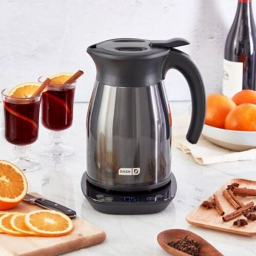 Dash® Insulated Electric Kettle with Temperature Control Black, 1.7 L