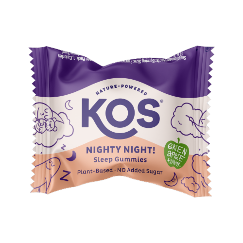Koz® Nighty Nite! Green Apple Flavored Sleep Gummies Perspective: bottom