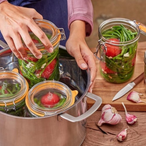 Le Parfait Super Terrine – French Glass Taper Jar With Airtight Lid For Canning Food Storage Perspective: bottom