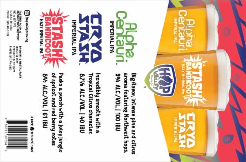 Hop Valley Triple Double Imperial IPA Variety Pack Perspective: bottom