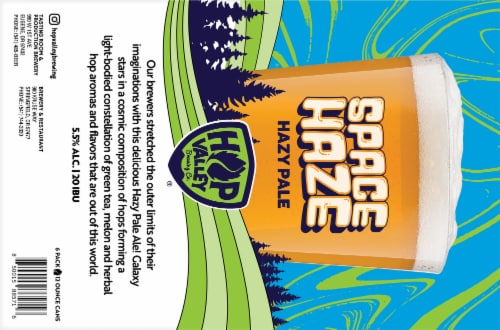 Hop Valley Spaze Haze Hazy Pale Ale Beer Cans Perspective: bottom