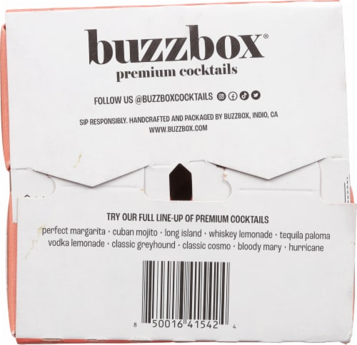 Buzzbox® Tequila Paloma Premium Cocktail Bottles Perspective: bottom