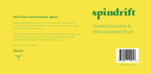 Spindrift® Lemon Limeade Flavored Sparkling Water Cans Perspective: bottom