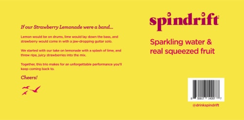Spindrift® Strawberry Lemonade Sparkling Water Perspective: bottom