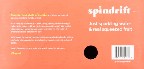 Spindrift® Peach Strawberry Sparkling Water Perspective: bottom