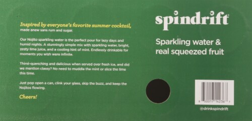 Spindrift® Nojito Lime & Mint Flavored Sparkling Water Cans Perspective: bottom