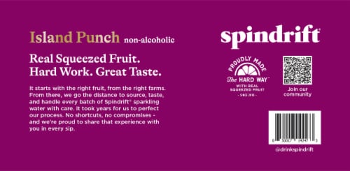 Spindrift® Island Punch Sparkling Water Cans Perspective: bottom