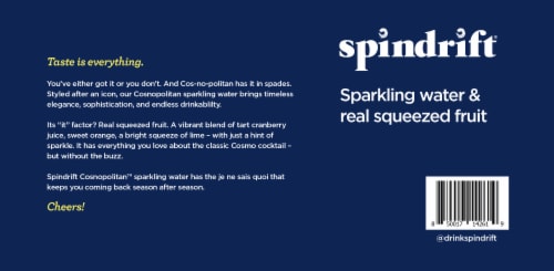 Spindrift® Cosnopolitan™ Sparkling Water Pack Perspective: bottom