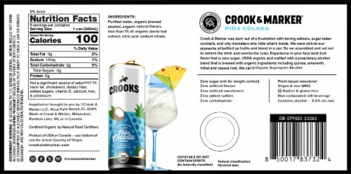 Crook & Marker Pina Colada Ready to Drink Cocktails Perspective: bottom