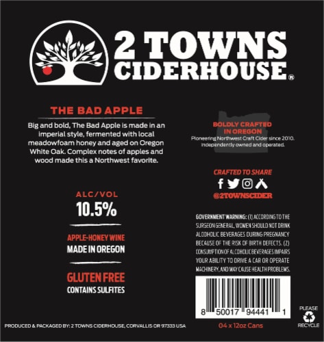 2 Towns Ciderhouse Imperial Apple Hard Cider Perspective: bottom