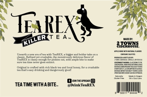 TeaRex Killer Tea Original Hard Black Tea and Honey Perspective: bottom