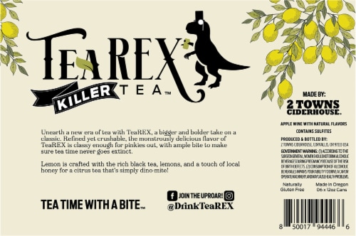 TeaRex Killer Tea Hard Lemon Black Tea and Honey Perspective: bottom