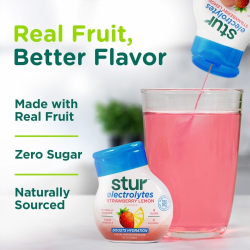 Stur™ Strawberry Lemonade Water Enhancer Bottle Perspective: bottom