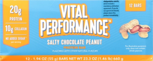 Vital Performance™ Salty Chocolate Peanut Protein Bars Perspective: bottom
