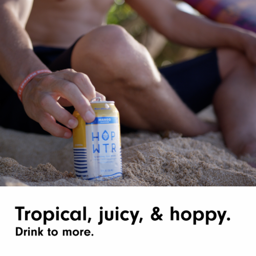 HOP WTR™ Non-Alcholic Mango Sparkling Water Perspective: bottom