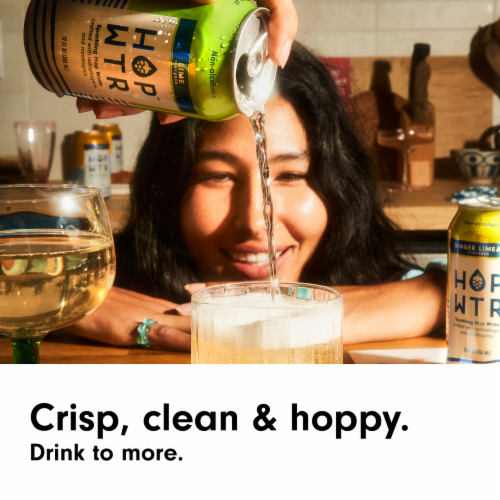 HOP WTR™ Lime Non-Alcoholic Sparkling Hop Water Perspective: bottom