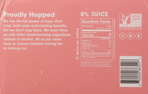 HOP WTR Ruby Red Grapefruit Sparkling Hop Water Cans Perspective: bottom