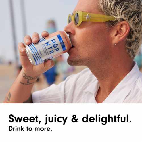 HOP WTR™ Peach Non-Alcoholic Sparkling Hop Water Perspective: bottom
