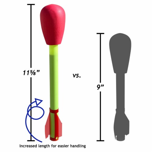 Botabee 6 Pack Foam-Tipped Rocket Launcher Refills for Stomp Rocket® Ultra Perspective: bottom