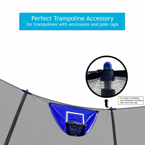 Botabee Trampoline Basketball Hoop & Mini B-balls, Waterproof & Safe Dunking. Perspective: bottom