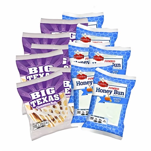 Tribeca Curations | Cloverhill Jumbo White Iced Honey Bun & Big Texas Cinnamon Roll Combo | 1 Perspective: bottom
