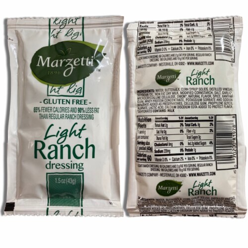 Light Ranch Salad Dressing Packets | Value Pack | 1.5 Ounce | 20 Count Perspective: bottom