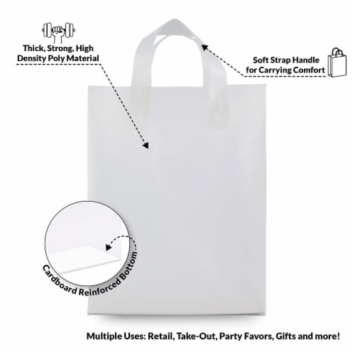 Prime Line Packaging Clear Plastic Bags with Soft Loop Handles