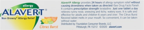 Alavert® Citrus Burst Non-Drowsy Antihistamine Tablets 10mg Perspective: bottom