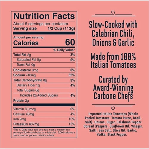 Carbone Spicy Vodka Vodka Sauce 24 oz Perspective: bottom
