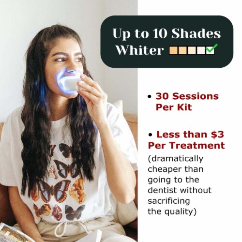 AutoBrush Whitening Kit and Oral Care System | Dental-Grade Blue Light System (Black) Perspective: bottom