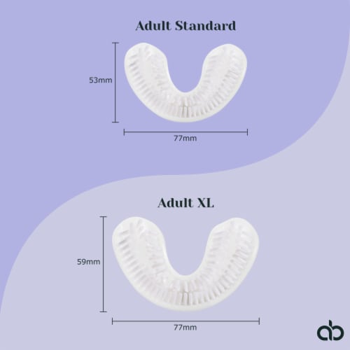 AutoBrush Pro Replacement Nylon Brush Heads - Adults and Kids Sizes (Adults, XL) Perspective: bottom