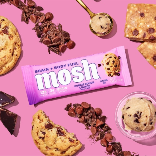 Mosh® Cookie Dough Crunch Brain + Body Fuel Nutrition Bar Perspective: bottom