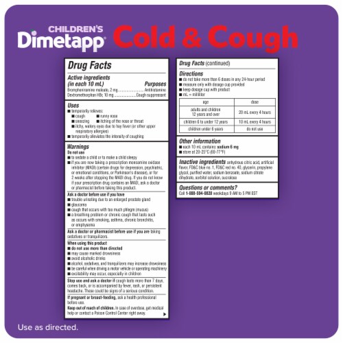 Children’s Dimetapp Cold & Cough Perspective: bottom