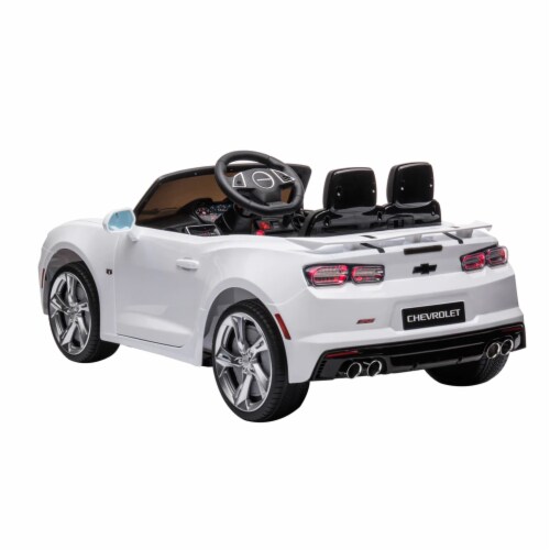 Dakott 2021/2022 Chevy Camaro Racing 2SS Battery Powered Ride On Car Toy, White Perspective: bottom