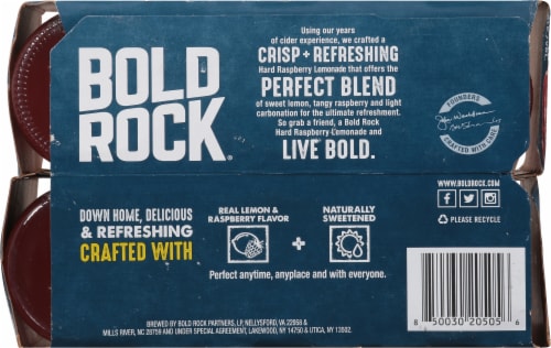 Bold Rock Raspeberry Lemonade Perspective: bottom