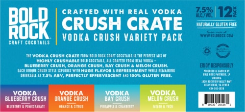 Bold Rock® Crush Crate Vodka Crush Variety Pack Perspective: bottom