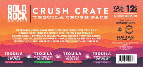 Bold Rock Crush Crate Tequila Crush Pack Perspective: bottom