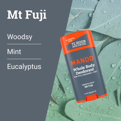 Mando Whole Body Deodorant - Men’s Aluminum-Free Smooth Solid Stick Deodorant - Mt Fuji Perspective: bottom