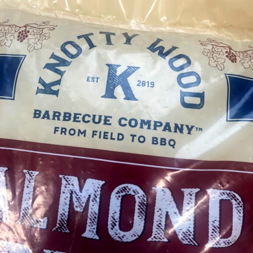Almond Cabernet Cooking Pellets Red Wine Oak Blend Natural Knotty Wood 20lb Bag Perspective: bottom