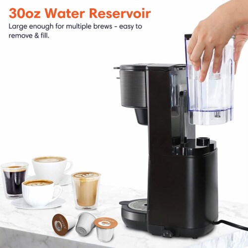 Mr. Coffee Frappe Single-Serve Iced and Hot Coffee Maker/Blender with 2  Reusable Tumblers and Coffee Filter - Black 1 ct