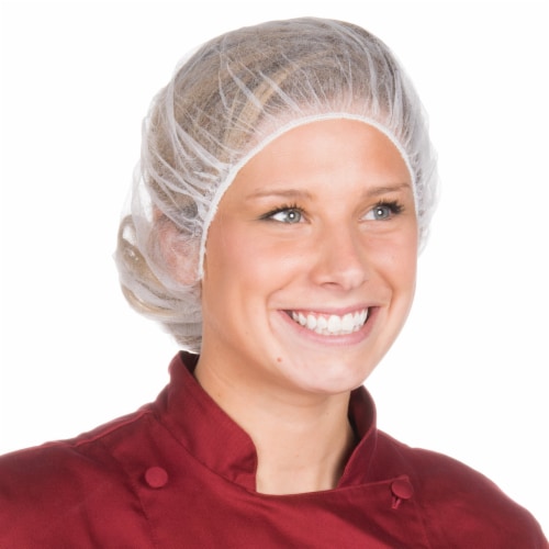100 Pcs Disposable Hair Net White Bouffant Caps 21 Non Woven Head Cover  Medical, 1 - Kroger