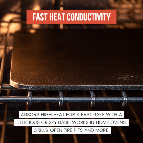 Chef Pomodoro Pizza Steel for Oven or BBQ Grill, Pre-seasoned Baking Steel, High Quality and Perspective: bottom
