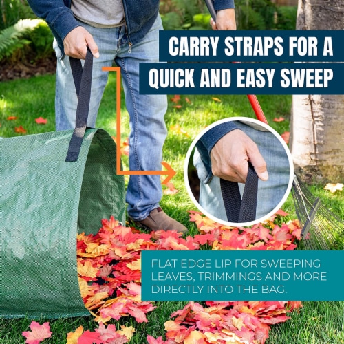 MEKKAPRO Big Gulp Leaf Garden Bag, 2-Pack with Reinforced Handles, 53 Gallon Perspective: bottom