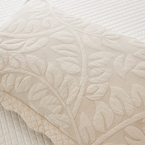 Ivory quilted pillow shams sale