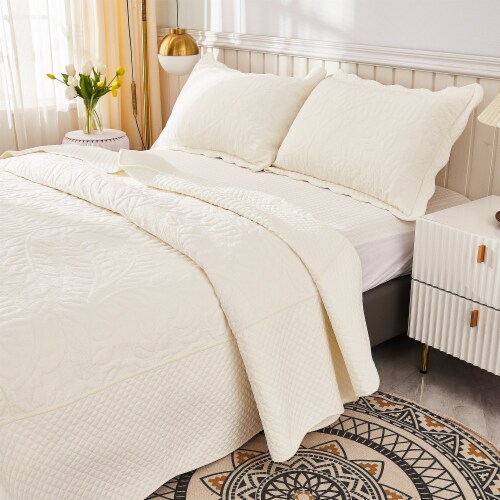 MarCielo 100 Cotton Oversized Bedspread Quilt Set T Queen